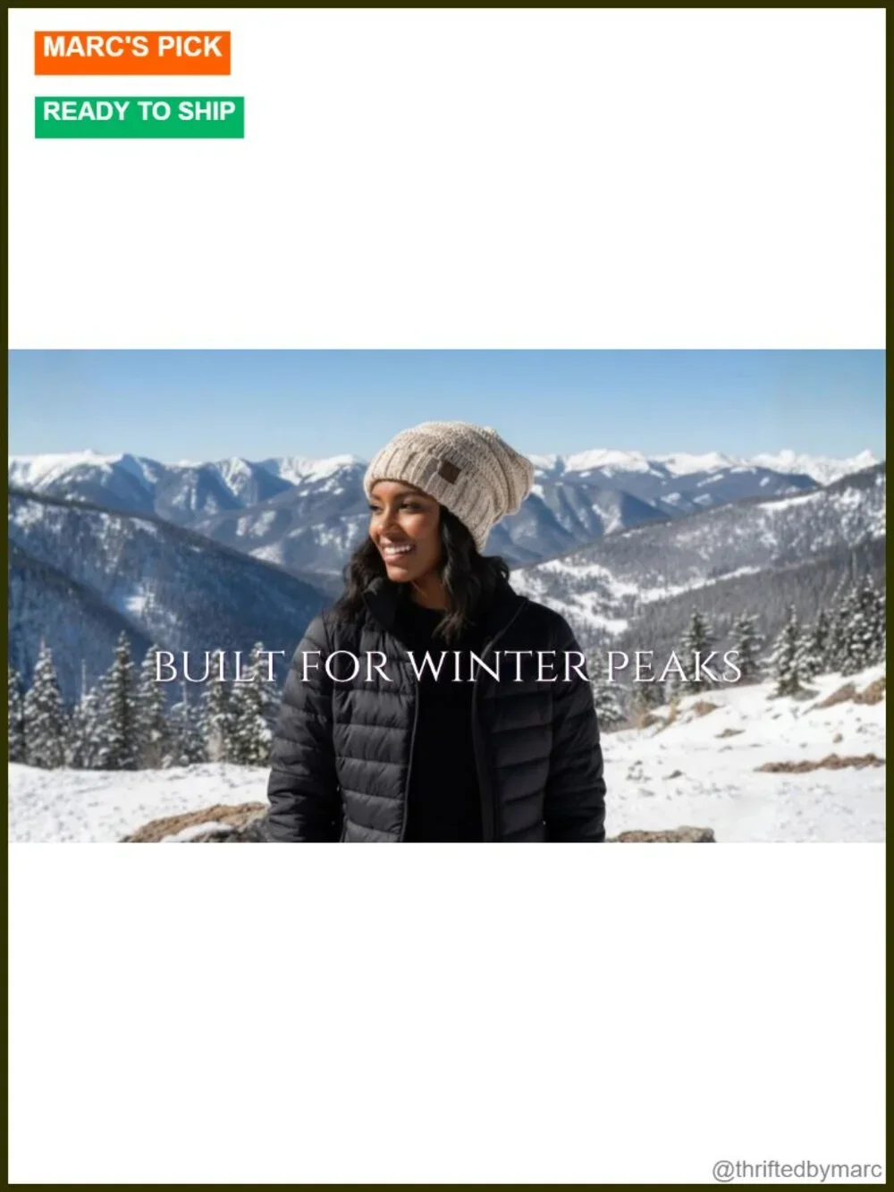 Oversized Slouchy Beanie Chunky Cable Knit Winter Hat for Women
